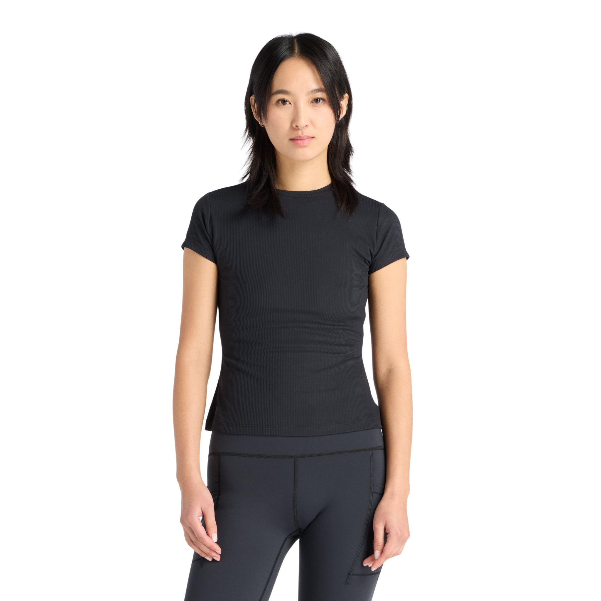 New Balance Ribbed Fitted Womens Tee