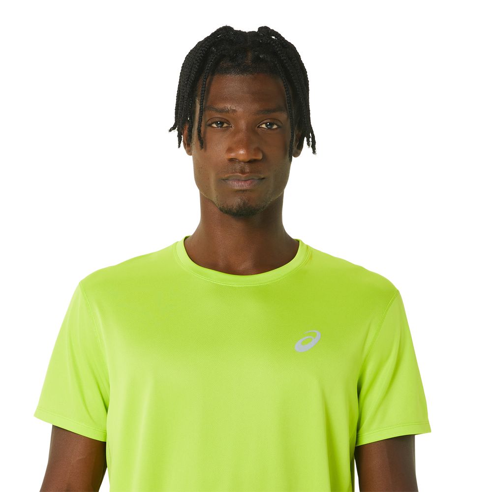 ASICS Silver Mens Short Sleeve Top