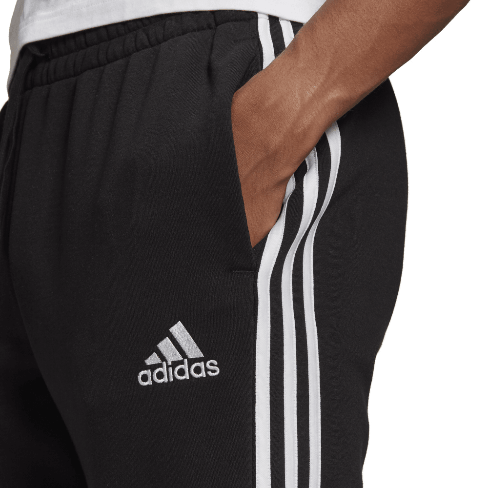 adidas Essentials Fleece 3-Stripes Tapered Cuff Pants - Black | Men's  Lifestyle | adidas US