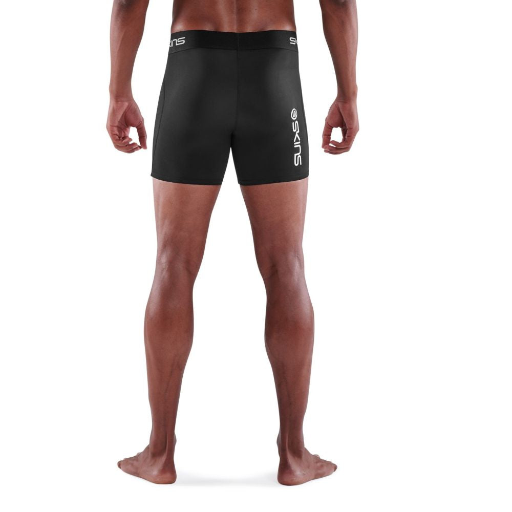 Skins Mens DNAmic Compression Shorts Pants Trousers Bottoms Black Silver  Sports